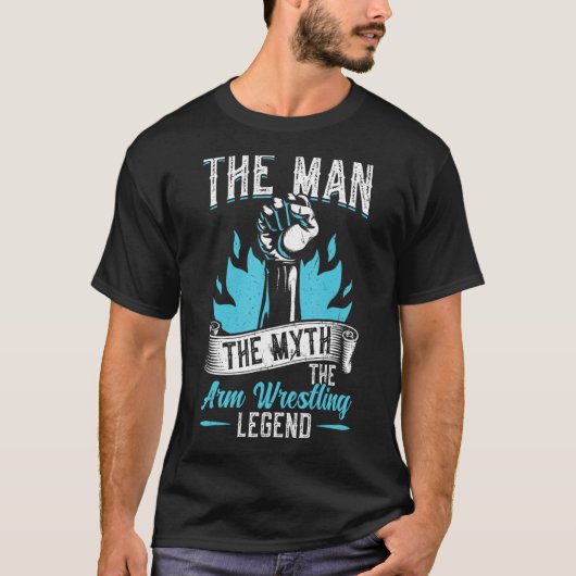 Het Man de mythe dat de arm de poot rustelt T-shirt (Voorkant)