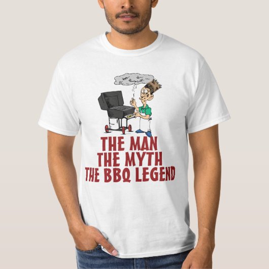 Het Man, de mythe, de BBQ Legend T-shirt (Voorkant)
