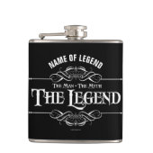 Het Man, de mythe, de erlenmeyer Heupfles (Voorkant)