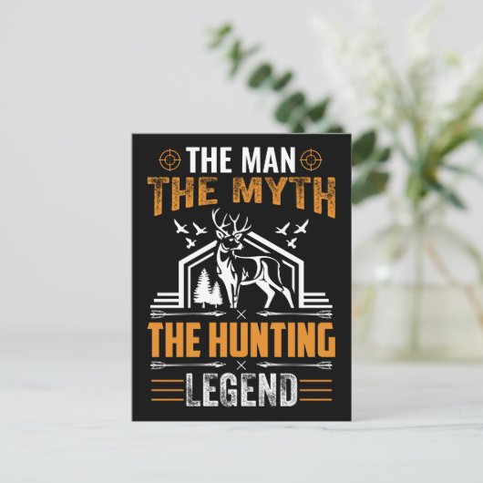Het Man, de mythe, de jachtleger, de deer Cabin Briefkaart (Staand voorkant)