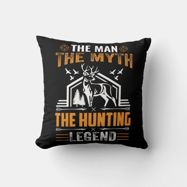 Het Man, de mythe, de jachtleger, de deer Cabin Kussen (Voorkant)
