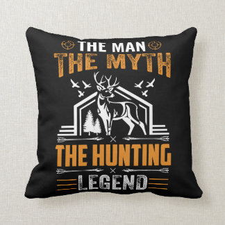 Het Man, de mythe, de jachtleger, de deer Cabin Kussen