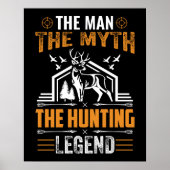 Het Man, de mythe, de jachtleger, de deer Cabin Poster (Voorkant)