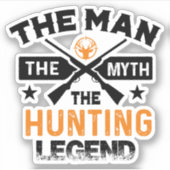 Het Man de mythe de jachtleger - Deer Sticker (Voorkant)