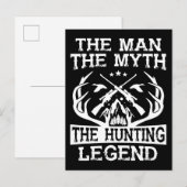 Het Man de mythe de jachtleger - kamp Briefkaart (Voorkant / Achterkant)