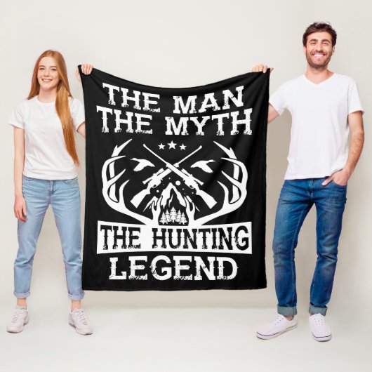 Het Man de mythe de jachtleger - kamp Fleece Deken (In situ)