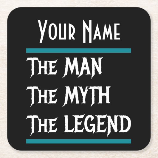 Het Man de mythe de Legend aanpassen personaliseer Kartonnen Onderzetters (Voorkant)