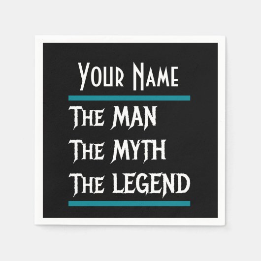 Het Man de mythe de Legend aanpassen personaliseer Servet (Voorkant)