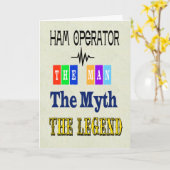 Het Man, de mythe, de Legend Ham Radio Kaart (Gele Bloem)