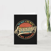 Het Man de mythe, de legendarische  retro Kaart (Voorkant)