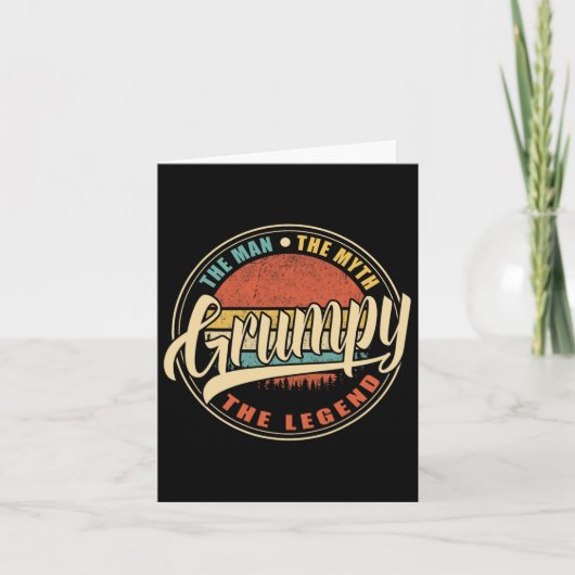 Het Man de mythe, de legendarische  retro Kaart (Voorkant)