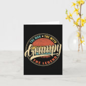 Het Man de mythe, de legendarische  retro Kaart (Gele Bloem)