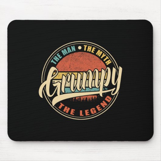 Het Man de mythe, de legendarische  retro Muismat (Voorkant)