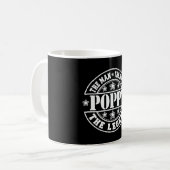 Het Man de mythe de legendarische Vaderdag Koffiemok (Voorkant links)