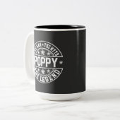 Het Man de mythe de legendarische Vaderdag Tweekleurige Koffiemok (Voorkant links)