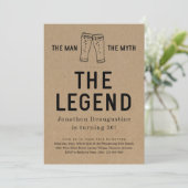 Het Man de mythe de legendarische verjaardag Kaart (Staand voorkant)