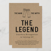 Het Man de mythe de legendarische verjaardag Kaart (Voorkant / Achterkant)