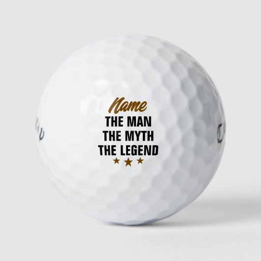 Het Man De Mythe De Legende Aangepaste Naam Golfballen (Voorkant)
