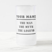 Het Man De mythe De Legende Aangepaste tekst Matglas Bierpul (Center)