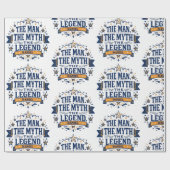 Het Man De mythe De legende | Aangepaste Vaderdag Cadeaupapier (Vlak)