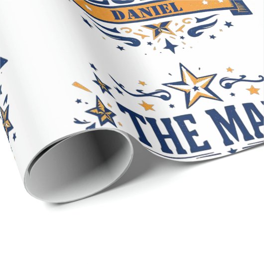 Het Man De mythe De legende | Aangepaste Vaderdag Cadeaupapier (Rol Hoek)