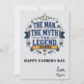 Het Man De mythe De legende | Aangepaste Vaderdag Kaart (Voorkant)