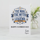 Het Man De mythe De legende | Aangepaste Vaderdag Kaart (Staand voorkant)