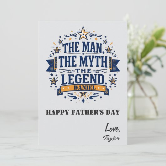 Het Man De mythe De legende | Aangepaste Vaderdag Kaart (Staand voorkant)