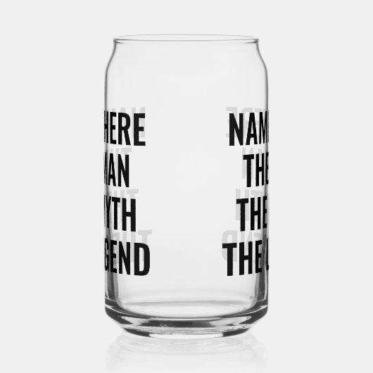 Het Man de mythe de legende Blikvorm Glas (Rechts)