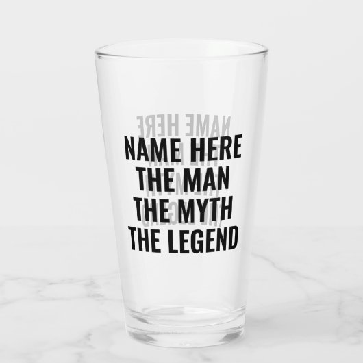 Het Man de mythe de legende Glas (Achterkant)