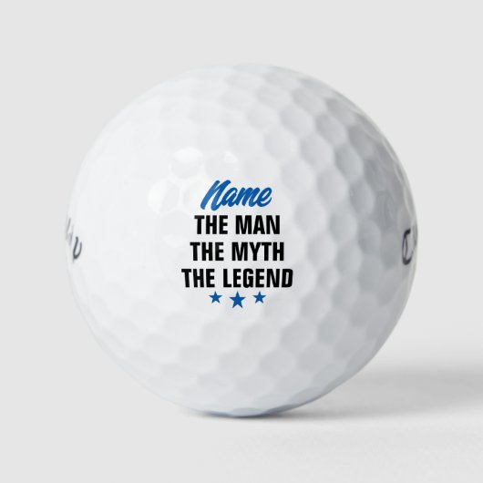 Het Man De mythe De legende Grappig Custom Golfballen (Voorkant)