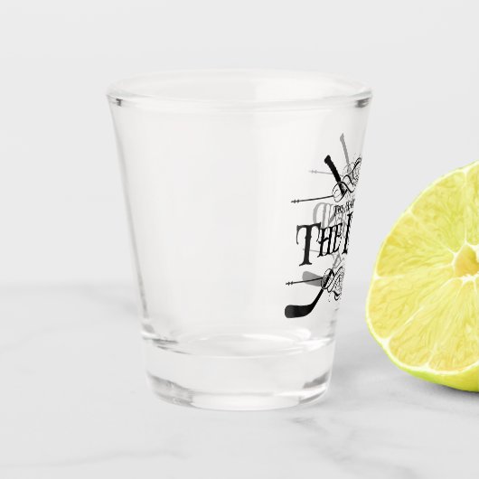 Het Man, de mythe, de Legende (hockey) Shot Glas (Links)