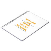 Het man, de mythe, de legende notitieboek (Linkerzijde)