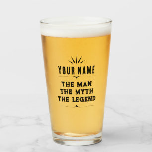 Het Man de mythe de Legende persoonlijke naam Gift Glas
