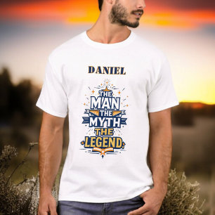 Het Man, de mythe, de legende Retro Vaderdag T-shirt