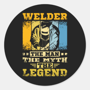 Het Man de mythe de legende Ronde Sticker