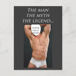 Het Man, de mythe, de Legende sjabloon Briefkaart