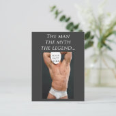 Het Man, de mythe, de Legende sjabloon Briefkaart (Staand voorkant)