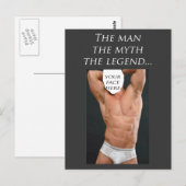 Het Man, de mythe, de Legende sjabloon Briefkaart (Voorkant / Achterkant)
