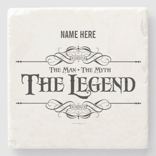 Het Man, de mythe, de legende Stenen Onderzetter (Voorkant)