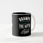 Het Man de mythe de legende Tweekleurige Koffiemok (Voorkant rechts)