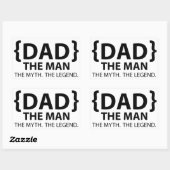 Het Man de mythe de legende vader Rechthoekige Sticker (Vel)