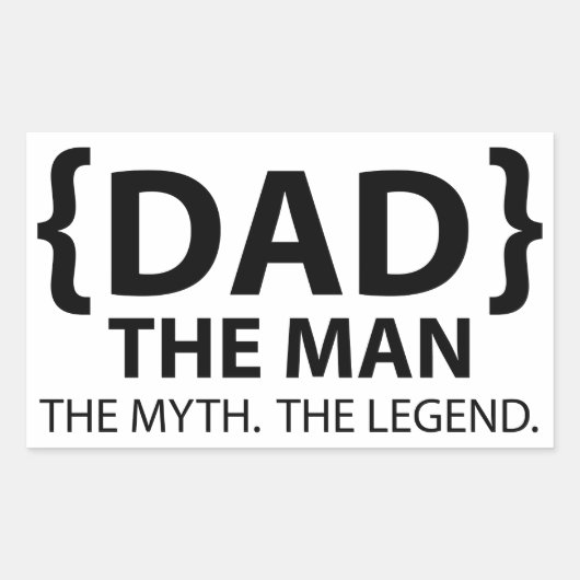 Het Man de mythe de legende vader Rechthoekige Sticker (Voorkant)