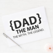 Het Man de mythe de legende vader Rechthoekige Sticker (Envelop)