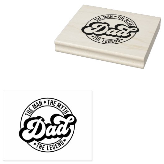Het man, de mythe, de legende, vader, vader, vader rubberstempel (Gestempeld)