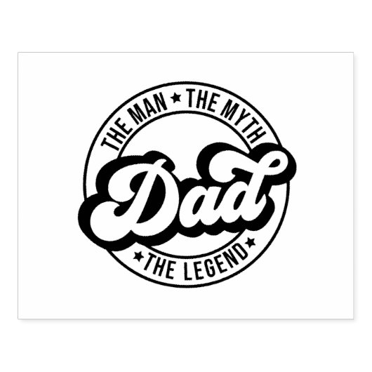 Het man, de mythe, de legende, vader, vader, vader rubberstempel (Afrduk)