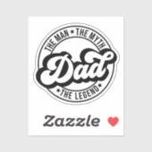 Het man, de mythe, de legende, vader, vader, vader sticker (Vel)