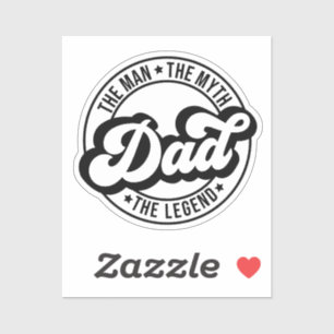 Het man, de mythe, de legende, vader, vader, vader sticker