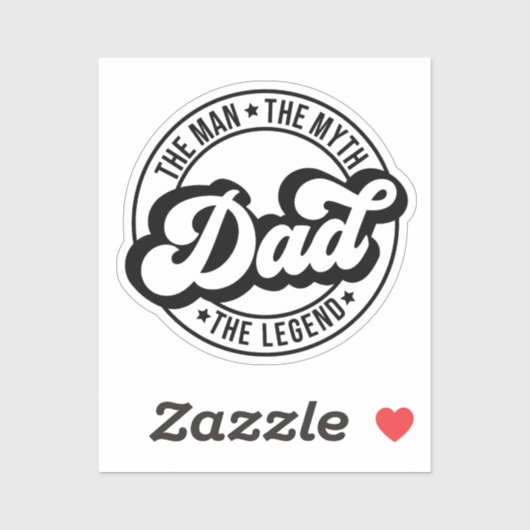 Het man, de mythe, de legende, vader, vader, vader sticker (Vel)
