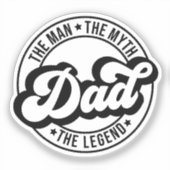 Het man, de mythe, de legende, vader, vader, vader sticker (Voorkant)